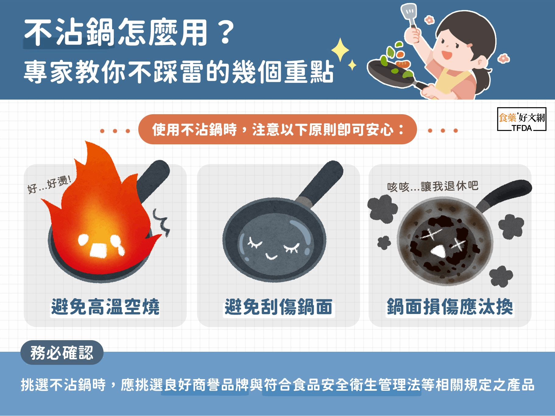 不沾鍋怎麼用？ 專家教你不踩雷的幾個重點- 新北市食材登錄平台